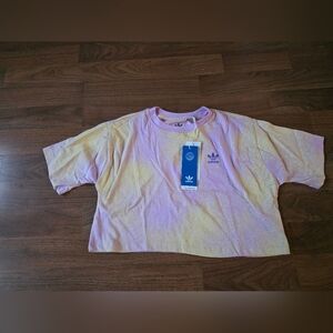 Adidas Kids' Purple and Yellow T-Shirt